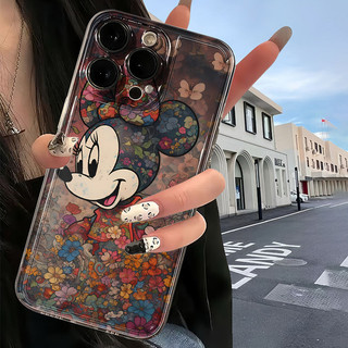 Ốp Điện Thoại Di Động Mickey Minnie Hoạt Hình Cho IPhone 11 15 14 13 Pro Max 12 / 8se 7 Plus XS Chất Liệu Silicon Chống Thấm Nước Và Chống Sốc Vỏ Mới