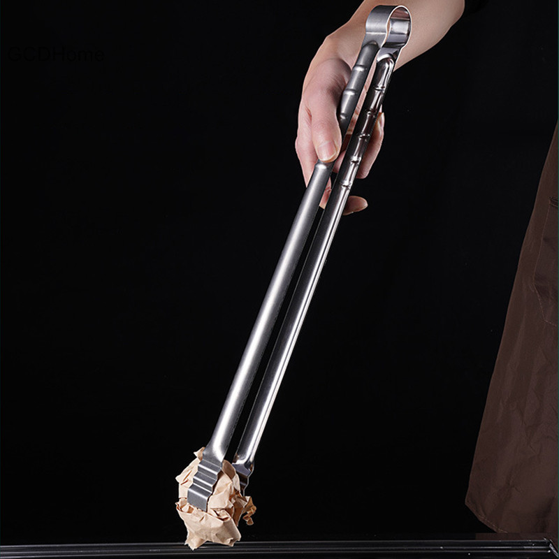 Gcdhome 45CM kẹp nướng inox dài cho cắm trại ngoài trời, nhà bếp, hỗ trợ nấu ăn