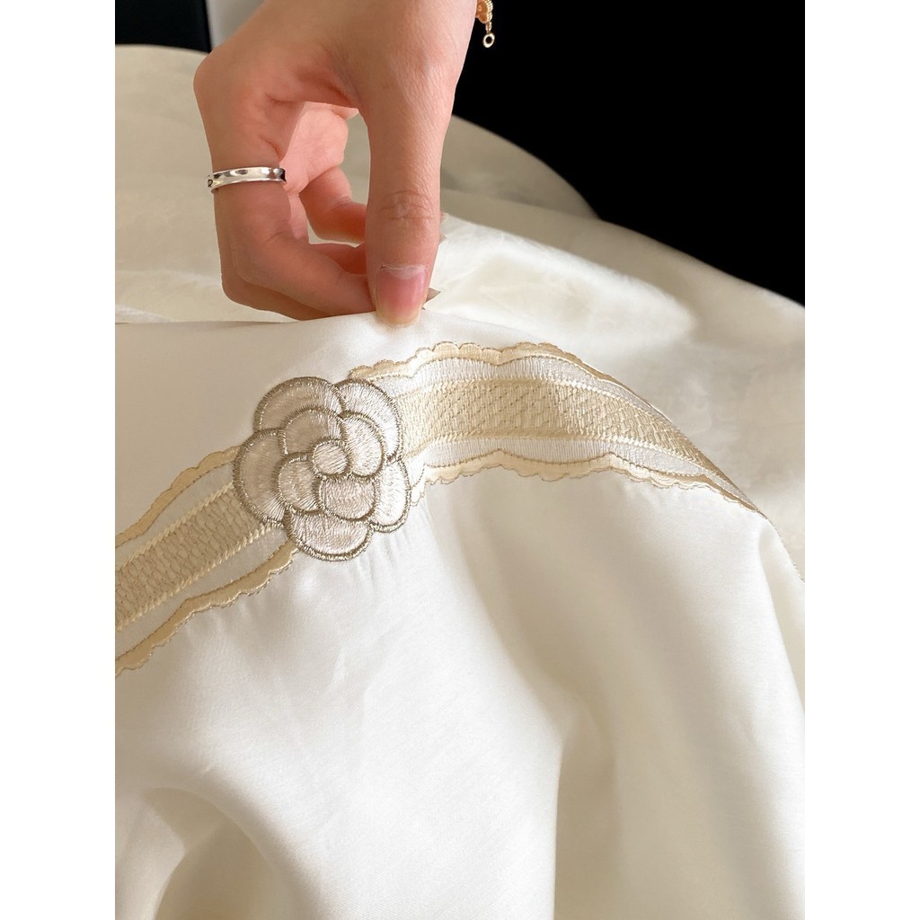 (L4520)Set Tencel Hoa Tuyết Khám Phá Vẻ Đẹp Mùa Đông  - MemMinbedding Luxury