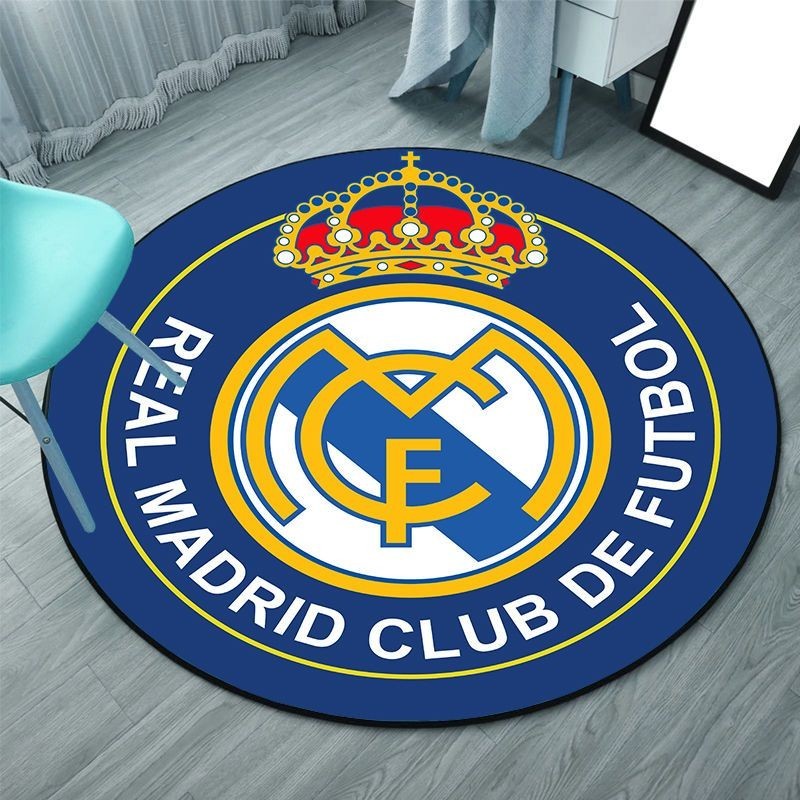Manchester United Messi Cristiano Ronaldo World Cup Câu lạc bộ bóng đá Logo Biểu tượng Thảm nhà Phòng khách Phòng ngủ Thảm nhung Thảm trải sàn tròn cho người hâm mộ bóng đá