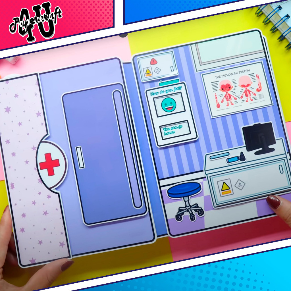 ĐỒ CHƠI NGÔI NHÀ BÚP BÊ GIẤY CẮT THỦ CÔNG DIY - TOCA LIFE WORLD -  MẪU TA054 đồ chơi bé gái squishy giấy đồ chơi giấy