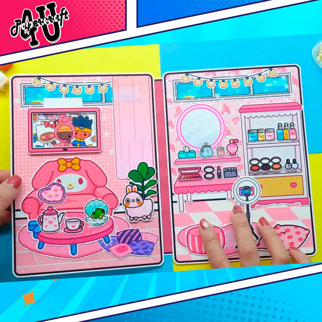 ĐỒ CHƠI NGÔI NHÀ BÚP BÊ GIẤY CẮT THỦ CÔNG DIY - TOCA LIFE WORLD -  MẪU TA039 Ngôi nhà búp bê đồ chơi giấy thủ công toca