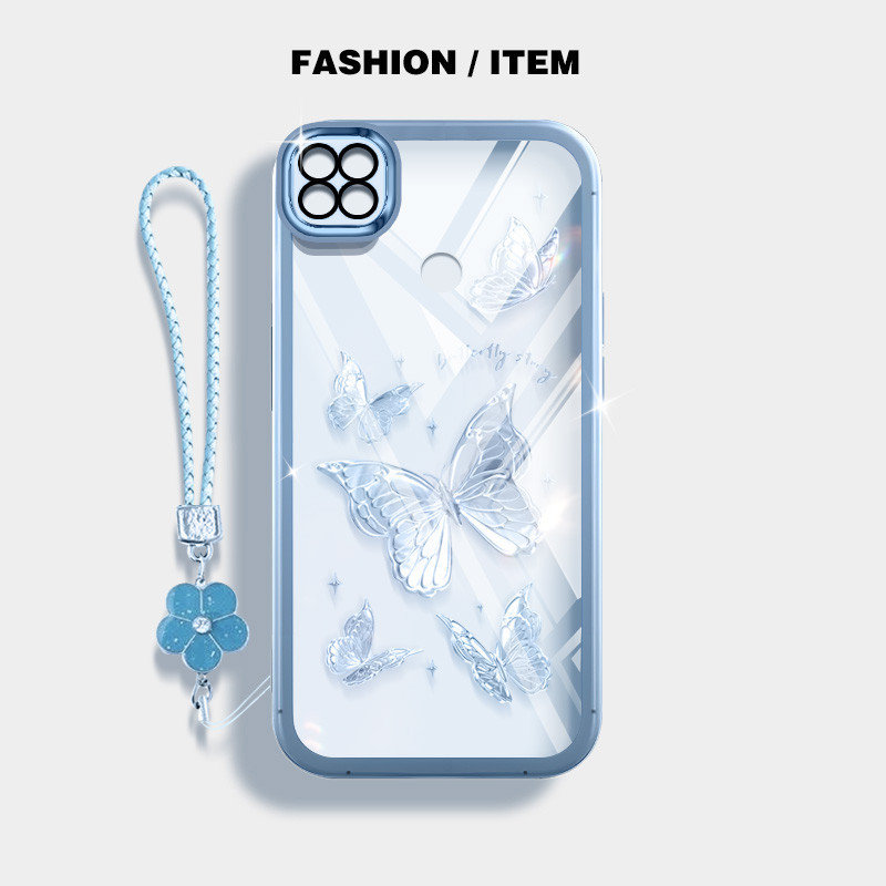 Ốp Điện Thoại YBD INS Style Cho Xiaomi POCO C31 Redmi 9C 9 Activ 10A 10C 10 Vỏ Bướm Niche Power Được Trang Bị Bảo Vệ Ống Kính