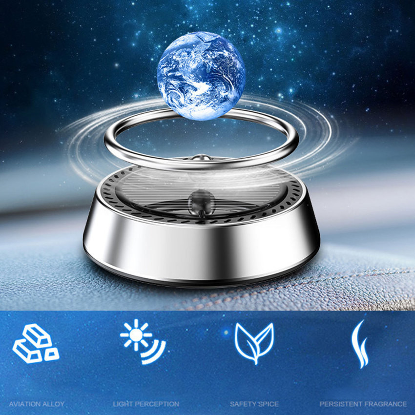 Mars Earth xe năng lượng mặt trời hương liệu làm mát không khí dính tinh dầu tự động với ngôi sao bóng Làm dịu sự sảng khoái