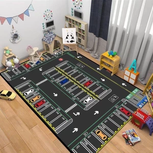 Thảm chơi bãi đậu xe Crawl Mat City Road Traffic Floor Mat Kids Play Puzzle Room Hopscotch Mat