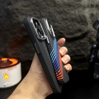 [Jlk] Ốp từ tính giảm họa tiết sợi Carbon sang trọng cho iphone 15 13 14pro 12 15Pro Max Ống kính hợp kim Vỏ cứng sạc không dây