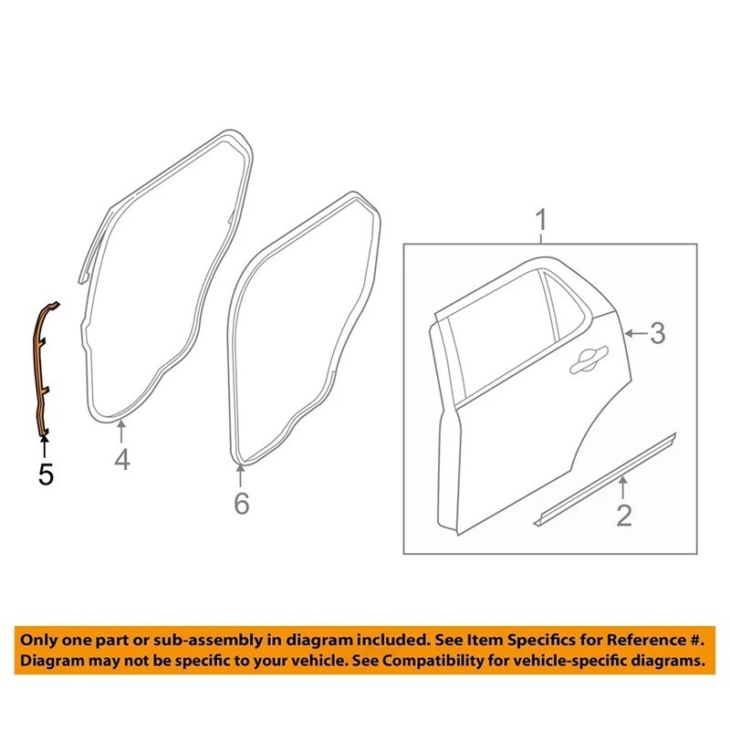 Xe Phía Sau Cửa Trước Weatherstrip Seal Cho Explorer 2011-2019 Phần Dải Niêm Phong Cửa BB5Z7825324B BB5Z7825325B