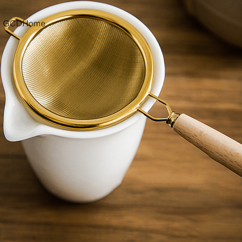 Gcdhome Tay Cầm Có Thể Tái Sử Dụng Lọc Trà Thép Không Gỉ Mịn Rò Rỉ Lưới Sàng Trà Lá Máy Pha Cà Phê Bộ Lọc Ấm Trà Phụ Kiện HOT