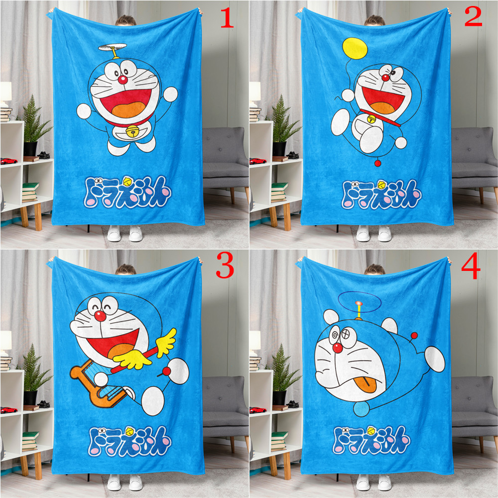 Dễ Thương Doremon Flannel Chăn Một Mặt In Flannel Chăn Điều Hòa Không Khí Món Quà Tốt Nhất Cho Trẻ Em