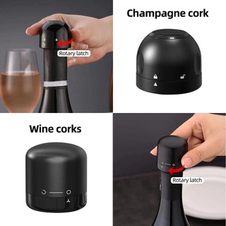 Nút chặn chai rượu vang WOOLYNOOK, Nút chai bơm chân không có thể tái sử dụng, Dụng cụ thanh Barware tốt nghiệp ABS Bảo quản rượu chân không Giữ rượu vang thực sự tươi
