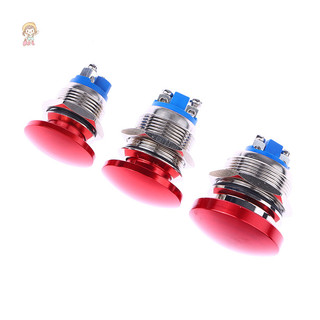 TWE 1PC Chống Thấm Nước IP65 SPST (ON) -Off 1NO 3A 250V Có Đầu Cuối Vít 16 / 19 / 22MM Nút Nhấn Nấm Kim Loại Tạm Thời VN