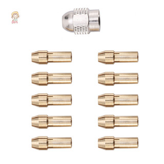 TWE 10 / 11 Chiếc Mũi Khoan Collet Chuck Đường Kính 0,5-3,2mm Chân 4,8mm Đồng Chucks Cho Dụng Cụ Xoay Dụng Cụ Điện Phụ Kiện VN