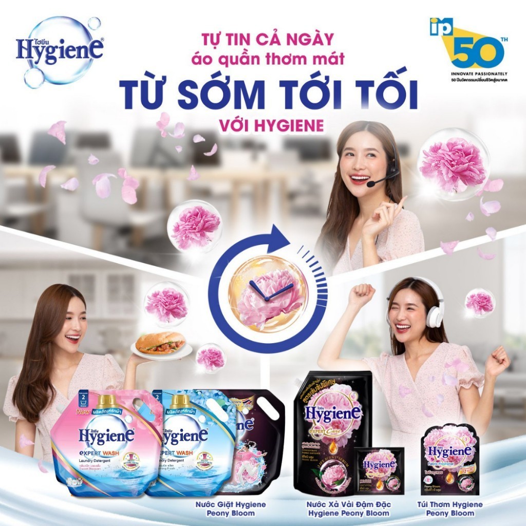 Nước Giặt Hygiene Thái Lan Giặt Xả Quần Áo Thơm Lâu Dùng Giặt Tay Và Máy 2800ml/2500ml !