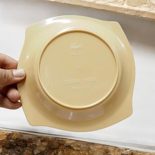 Đĩa phíp vuông màu vàng kem nhựa phíp melamine