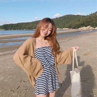 Áo len dệt kim NOOKSTORY cardigan ngoại cỡ, dáng rộng mỏng nhẹ cho mùa hè