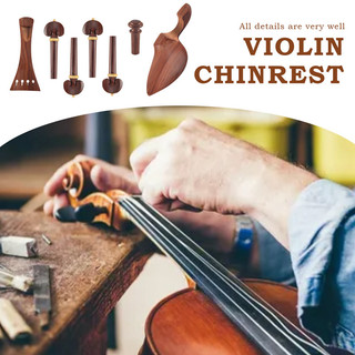 🔥Bộ đàn Violin 4 / 4 Kích thước đầy đủ Phụ kiện đàn Violin gỗ hồng hạc Peg Tailpiece Chin Rest End Pin (4 / 4)