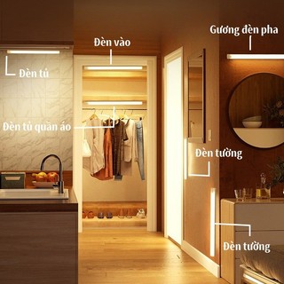 Đèn LED Thanh USB Sạc Cảm Biến Chuyển Động Đèn Ngủ Di Động Đèn Cảm Ứng Chuyển Động Đèn Led Thông Minh Dán Tường đèn cảm