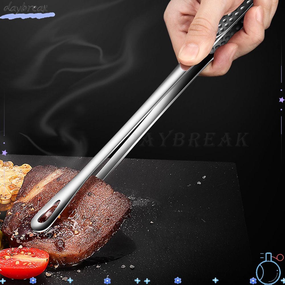 DAYBREAK Dụng cụ nấu ăn nhà bếp bằng thép không gỉ Bít tết Kẹp BBQ Nhíp Thịt nướng Kẹp