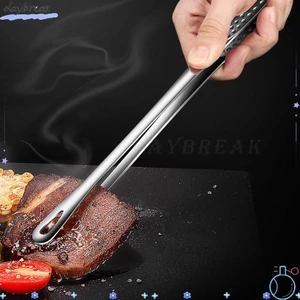 DAYBREAK Dụng cụ nấu ăn nhà bếp bằng thép không gỉ Bít tết Kẹp BBQ Nhíp Thịt nướng Kẹp