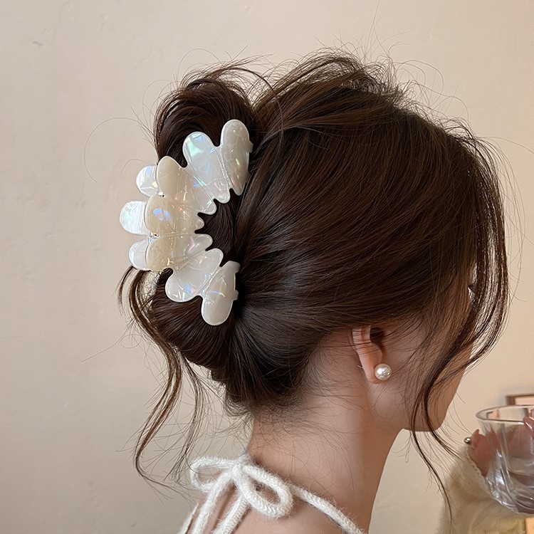 Kẹp tóc cánh hoa thanh lịch Kẹp móng vuốt Kẹp cá mập nữ
