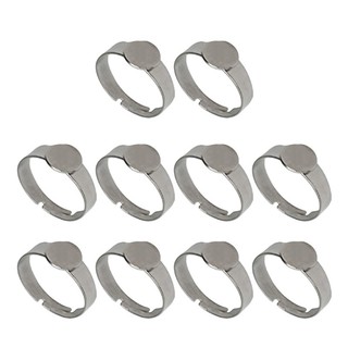 Flgo Bộ 10 Đế Nhẫn Có Thể Điều Chỉnh Bằng Thép Không Gỉ Cho Những Người Hâm Mộ Trang Sức DIY
