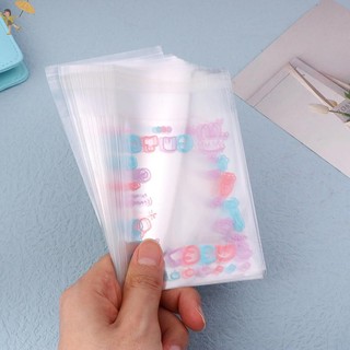 [GOU] 50 Chiếc Love Bean Túi Đóng Gói Thẻ Nhỏ Làm Đẹp Cao Cấp Dễ Thương Graffiti Tự Niêm Phong Túi Đựng Quà Tặng Nhỏ VN