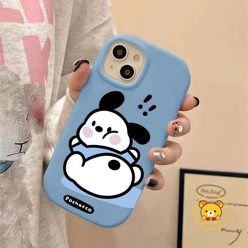 Ốp Điện Thoại Pochacco Hoạt Hình Cho iPhone 13 12 Pro Max 13 12 Mini XS Max X XR 8 7 6 6S Plus SE 2020 Vỏ Màu Kẹo Dễ Thương Hello Kitty Kuromi Loopy Frosted Chống Rơi Bìa Mềm