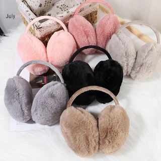 Julyhot Gấp Mùa Đông Ấm Áp Bịt Tai Màu Trơn Earflap Mềm Mại Sang Trọng Làm Ấm Tai Massivedeals