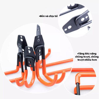 Xe Đạp Kim Loại Chống Trượt Gắn Tường, Móc Treo Vật Dụng, Có Ốc Vít Tiện Dụng