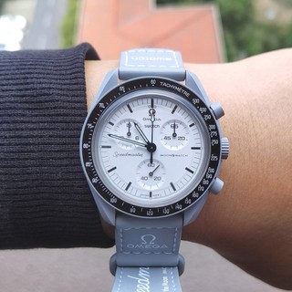 Moonwatch 1965 Đồng hồ nam mới MISSION ON MOON Full Chức năng Quarz Chronograph Đồng hồ đeo tay dạ quang