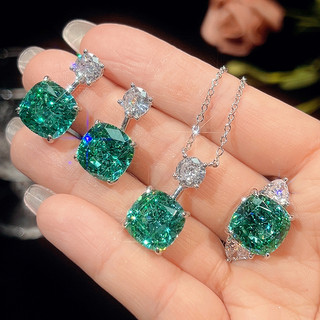 Châu Âu Mỹ ins Phong Cách Mới Đáy Đồng Mạ Vàng Mô Phỏng Tổ Chim Cắt Para Xanh Phù Hợp Với Nữ Đá Chính 12 * 12