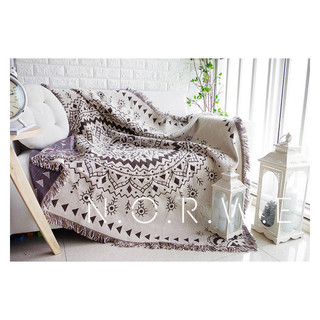 Mỹ Sofa Khăn ins Sofa Bao Vải Đơn Đôi Đa Năng Chống Bụi Bao Dày Sợi Cotton Chăn Ngoài Trời Phong Cách Dân Tộc