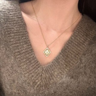 Châu Âu Mỹ ins Phong Cách Mới Cung Điện Phong Cách Fritillary Xoay Bốn Lá Vòng Cổ Nữ