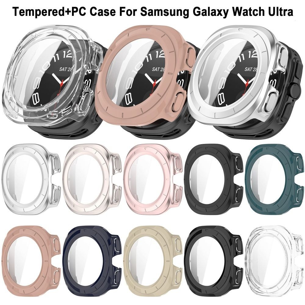 PC + Kính Cường Lực Dành Cho Samsung Galaxy Watch Ultra 47 Mm Bảo Vệ Màn Hình Ốp Lưng Cứng Galaxy WatchUltra Phụ Kiện