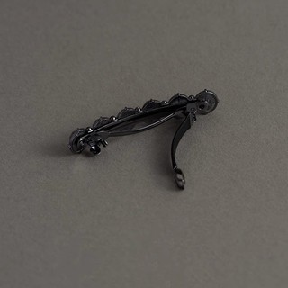 MAUROPOLI [Sẵn sàng] Lâu đài màu xám thông ~ Kẹp lò xo kiểu Pháp siêu Mỹ cổ điển Kích thước nhỏ Đơn giản Kẹp tóc nửa mảnh phù hợp cho mọi trận đấu Mũ đội đầu phía sau Nữ