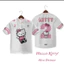 Áo thun Hello Kitty màu hồng hoạt hình, phù hợp dạo phố | Sản phẩm hàng đầu từ Sanrio