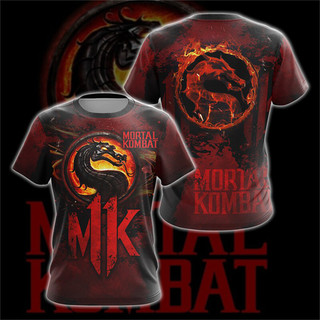 Mortal Kombat Áo Thun Chiến Đấu Trò Chơi 3D In Dạo Phố Nam Nữ Quá Khổ Tay Ngắn Áo Trẻ Em Tee Áo Quần Áo