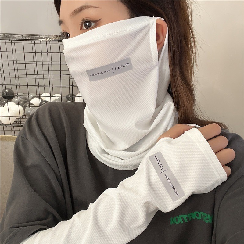 Mặt nạ chống nắng nam Ice Silk dành cho nữ ​- Bọc cổ chống tia cực tím ​- Chống nắng thoáng khí ​Khô Nhanh - Để Đi Xe Đạp, Lái Xe, Chạy Bộ ​- Khăn mặt thể thao ngoài trời mùa hè