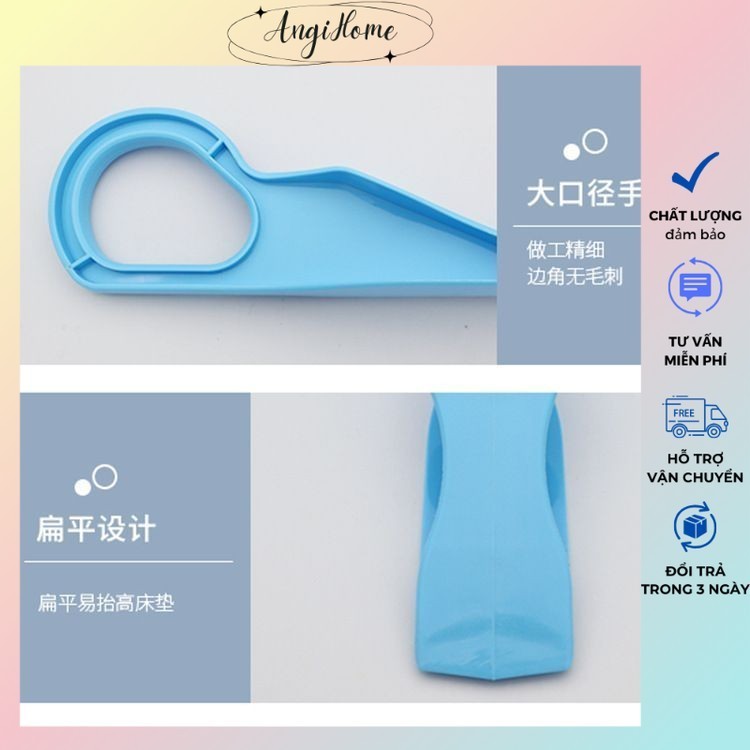 Dụng cụ nâng nệm, hỗ trợ trải ga giường màu xanh tiện lợi tiết kiệm thời gian ANGIHOME
