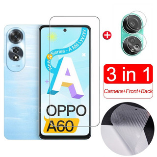Kính Cường Lực Full Cover Bảo Vệ Màn Hình Cho OPPO A60 A18 A79 A98 A78 A59 A58 A38 A57 A57s A76 A77 A77s A96 A97 A17 A17k A16 A16k A16s 4G 5G Phim Và Ống Kính Máy Ảnh Màu Đen