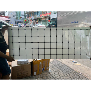 Decal Trắng, Đen, Xanh Biển (Caro) Dán Bể Cá Cảnh (Cao 60cm)