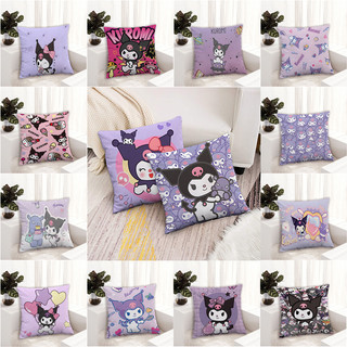 Sanrio Phim Hoạt Hình Kuromi Vuông Vỏ Gối Sofa Polyester In Một Mặt Gối Phòng Khách Trang Trí Nhà (Không Có Gối)