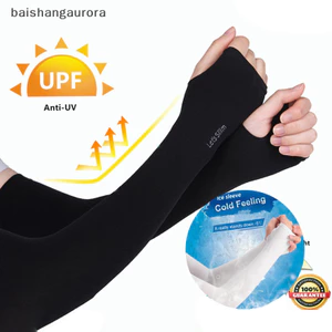Basa Mùa Hè Băng Lụa Dài Tay Chống Nắng Bao Tay Nam Nữ Vòng Tay Mới Thoáng Mát Tay Chống Tia UV Đi Xe Đạp Tay Áo Không Ngón BASD