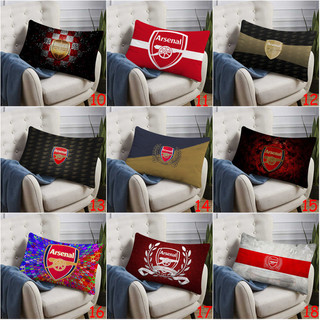 Câu lạc bộ bóng đá Arsenal Logo hình chữ nhật Vỏ gối in bên cạnh Đệm Polyester Trang trí ghế Sofa tại nhà (Không có lõi)