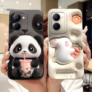 Dành Cho Realme C33 C35 2023 Ốp Lưng Thạch Hoạt Hình Thỏ Gấu Trúc Đáng Yêu RealmeC33 C 33 C35 4G RMX3511 RMX3624 RMX3627 Vỏ Điện Thoại Chống Sốc Bảo Vệ Ống Kính