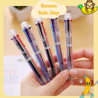 [6 Ngòi] Bút Gel Bút Bi Nước Mực Gel 6 Ngòi Trong Suốt Khô Nhanh Ngòi 0.5mm, Mực Đều, Nét Chữ Đẹp - Bút Mực Gel