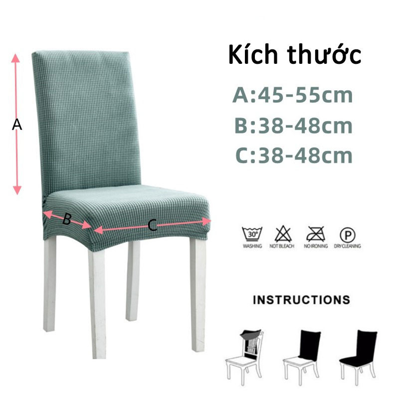 Bọc Ghế Ăn Có Độ Co Giãn Tốt Thiết ，Sạch sẽ và gọn gàng, thích hợp cho phòng ăn, phòng khách, tiệc tùng...