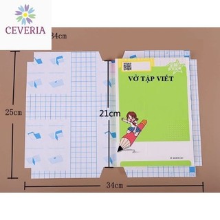 Set 10 Tờ Decal 3D Tự Dính Bọc Sách, Vở Học Sinh Trong Suốt Nhiều Size