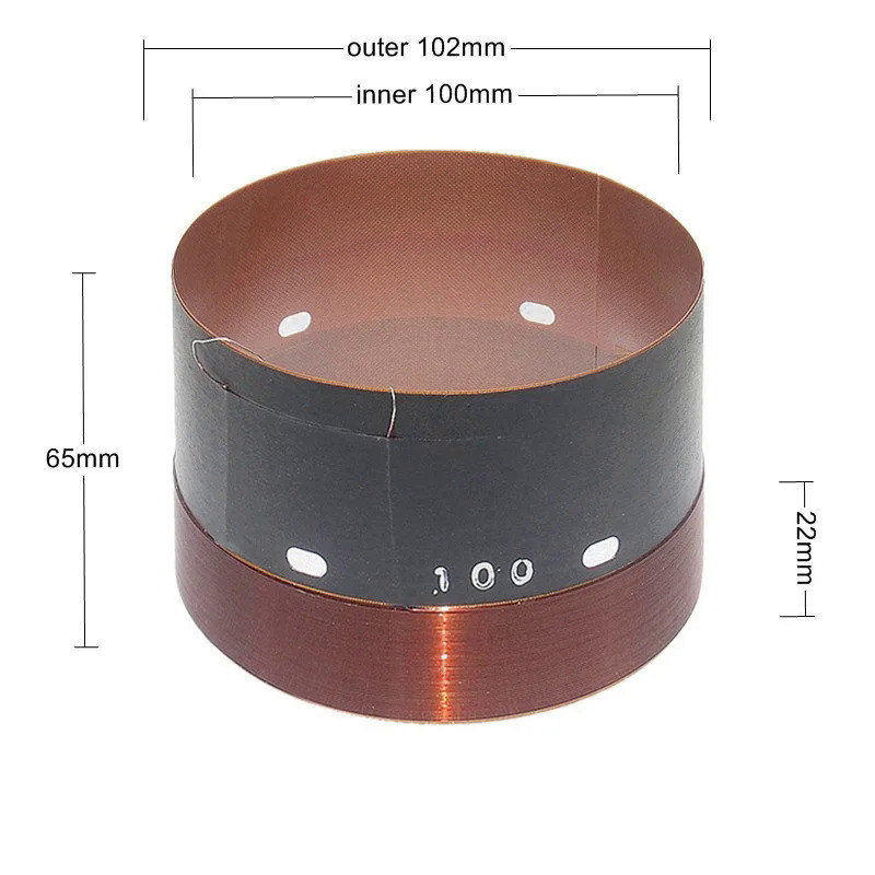 1 Chiếc 100 Mm Loa Loa Loa Loa Cuộn Dây Giọng Nói 1600W Max 18 Inch Loa Siêu Trầm Bass Bộ Phận Sửa Chữa Với Bên Ngoài 2 Lớp Dây Đồng Sợi Thủy Tinh Cựu