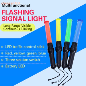 Cheehbh LED Cảnh Báo An Toàn Giao Thông Flash + Đèn Không Đổi Ngoài Trời Cho Đỗ Xe Giao Thông Chỉ Huy Đèn Pin VN